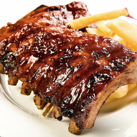 RACIÓN DE COSTILLAS DE CERDO BARBACOA